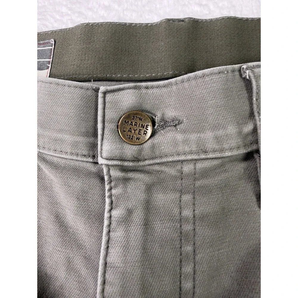Marine Layer Original Slim 5 Pocket Twill Pants Mens 34x30 Slim Stretch - Picture 5 of 12